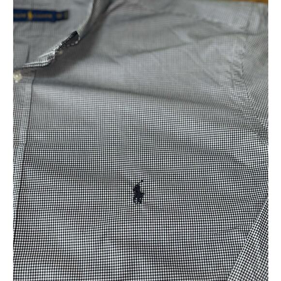 NWT Mens Ralph Lauren Black White Checkered‎ Long Sleeve Button Down Size 2XLT - Picture 3 of 11